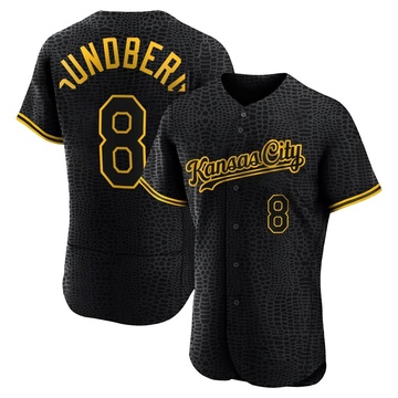 Black Authentic Jim Sundberg Men's Kansas City Royals Snake Skin City Jersey
