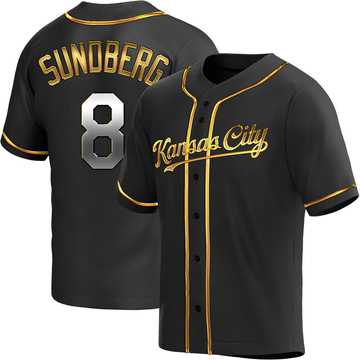 Black Golden Replica Jim Sundberg Men's Kansas City Royals Alternate Jersey