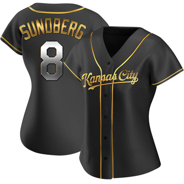 Black Golden Replica Jim Sundberg Women's Kansas City Royals Alternate Jersey
