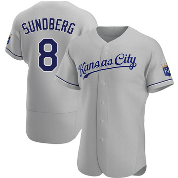 Gray Authentic Jim Sundberg Men's Kansas City Royals Road Jersey
