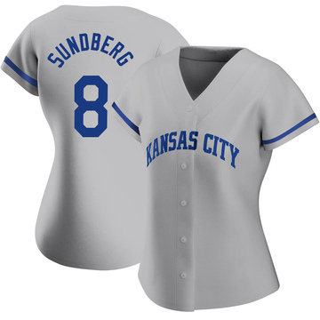 Gray Authentic Jim Sundberg Women's Kansas City Royals 2022 Road Jersey