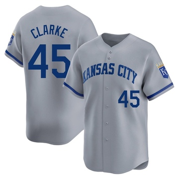 Gray Limited Taylor Clarke Men's Kansas City Royals Away Jersey