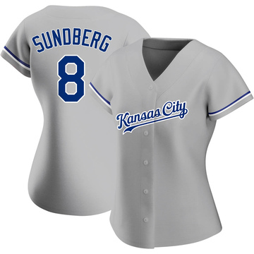 Gray Replica Jim Sundberg Women's Kansas City Royals Road Jersey