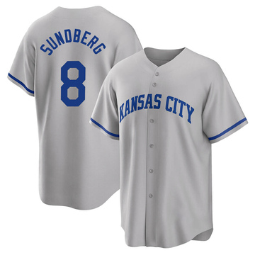 Gray Replica Jim Sundberg Youth Kansas City Royals 2022 Road Jersey