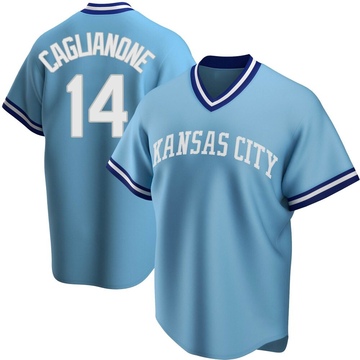 Light Blue Replica Jac Caglianone Youth Kansas City Royals Road Cooperstown Collection Jersey