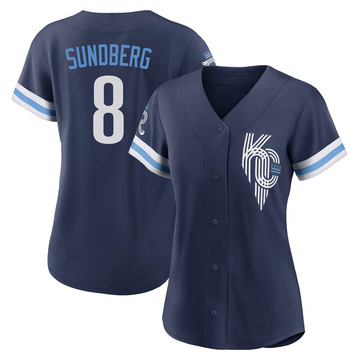 Navy Authentic Jim Sundberg Women's Kansas City Royals 2022 City Connect Jersey