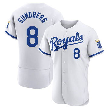 White Authentic Jim Sundberg Men's Kansas City Royals 2022 Home Jersey
