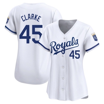 White Limited Taylor Clarke Women's Kansas City Royals Home Jersey