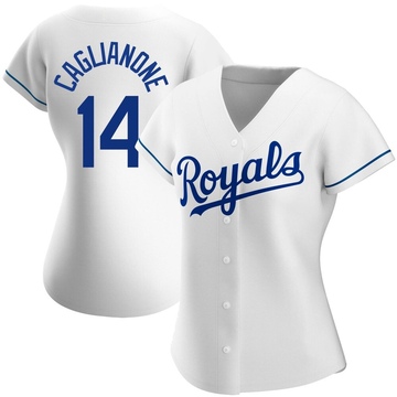 White Replica Jac Caglianone Women's Kansas City Royals Home Jersey