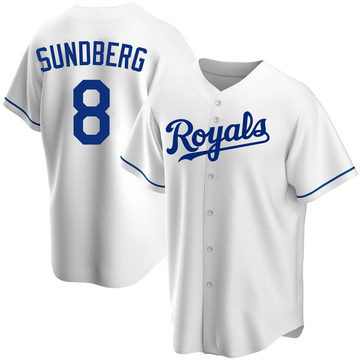 White Replica Jim Sundberg Men's Kansas City Royals Home Jersey